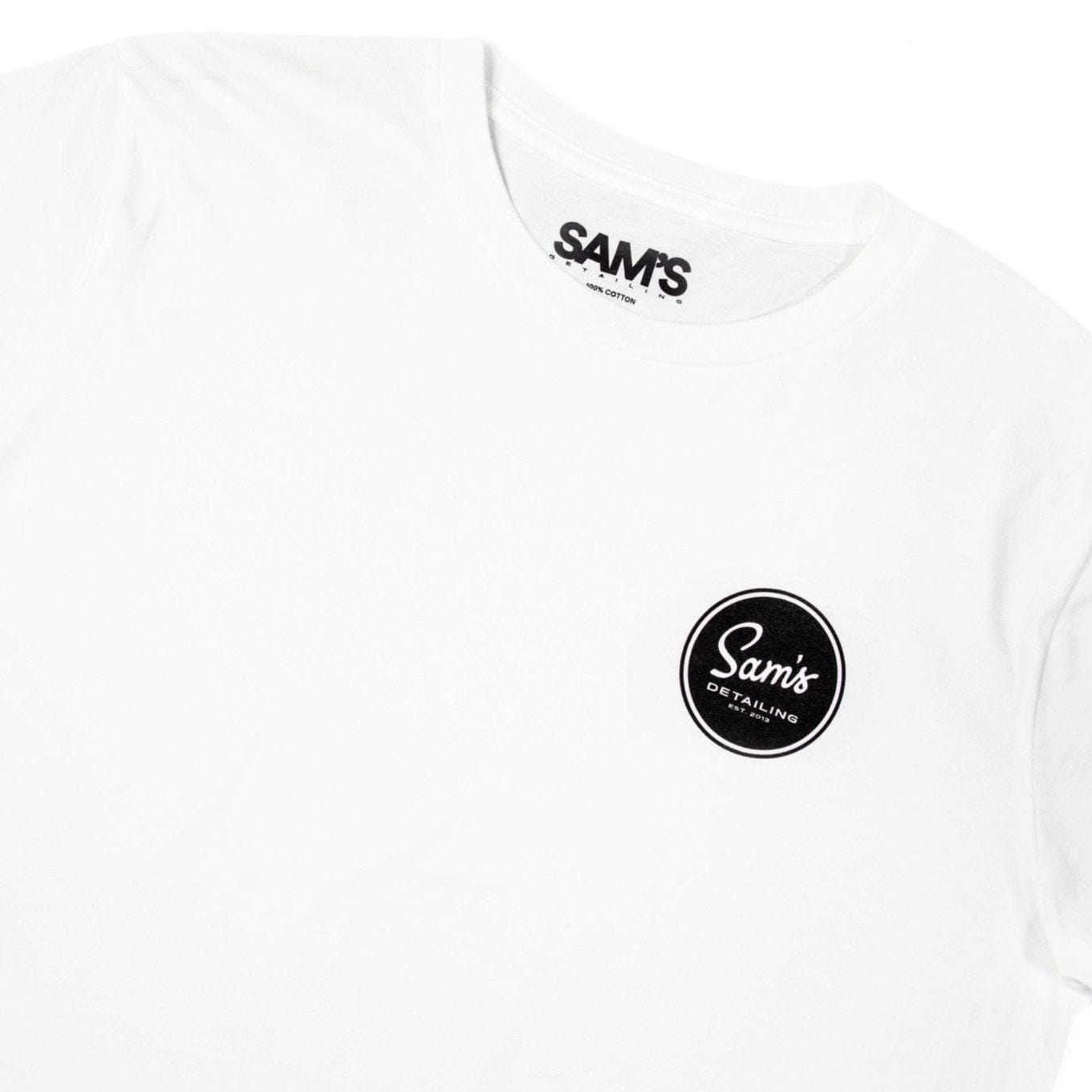 Original Logo White Tee - Sam's Detailing